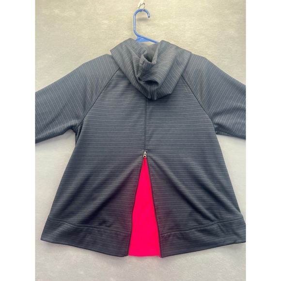 Champion Duo Dry Zip Hoodie Womens Small Gray Pink Back Zip Excellent V9504M - Picture 4 of 15